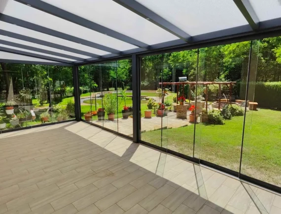 4 évszakos alumínium télikert építése