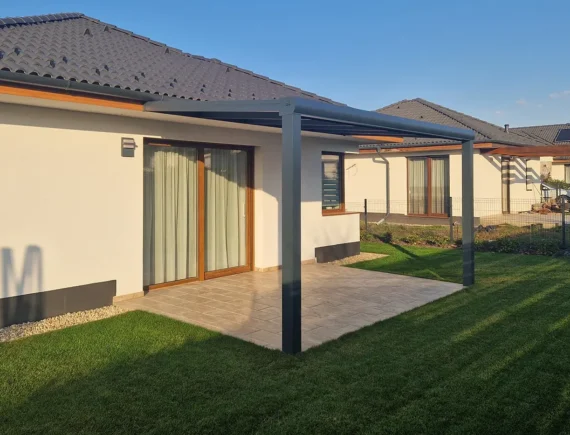 Modern alumínium terasztető építése és kivitelezése