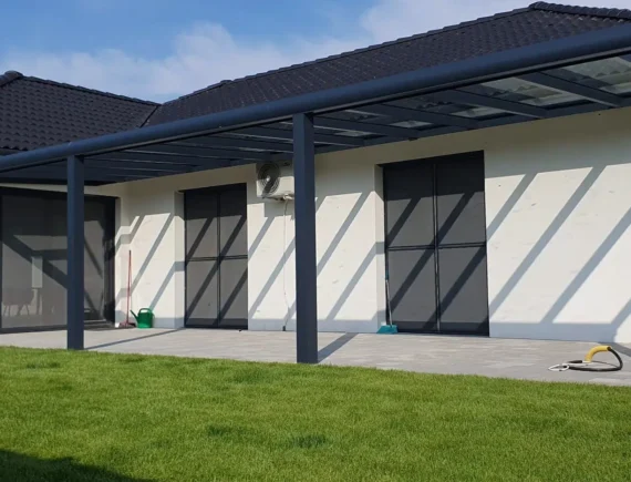 Alumínium terasztető építése