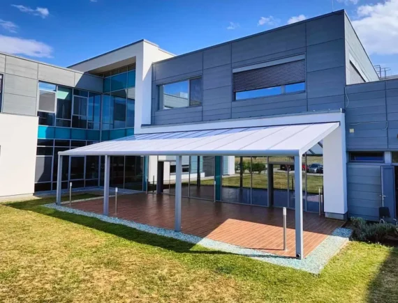 Alumínium terasztető építése