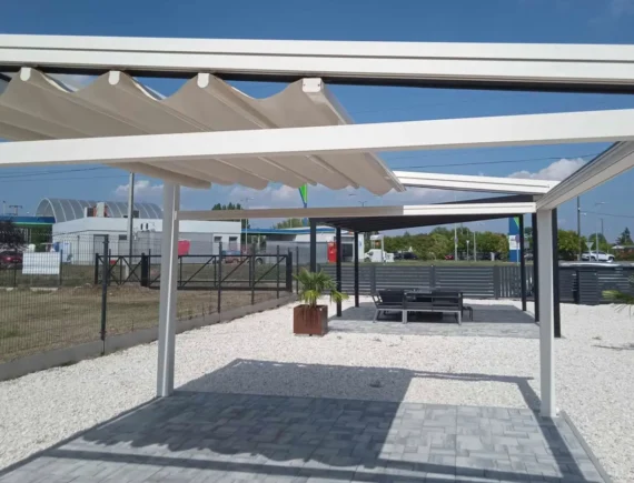 Alumínium pergola építése