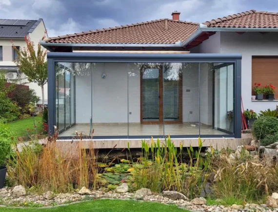 4 évszakos télikert építése és terasz üvegezés