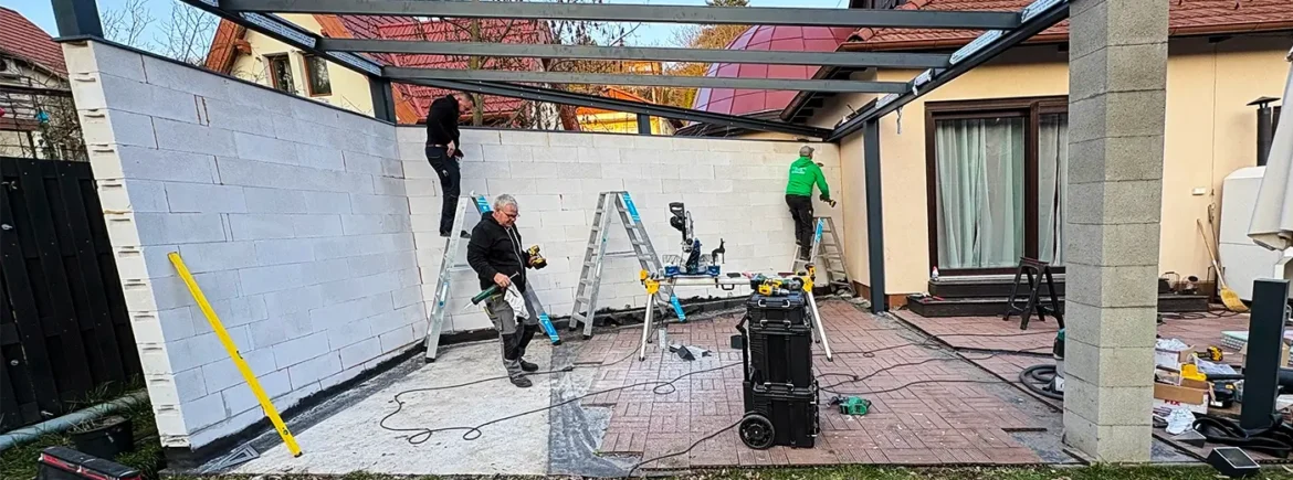 Alumínium terasztető építése Miskolcon