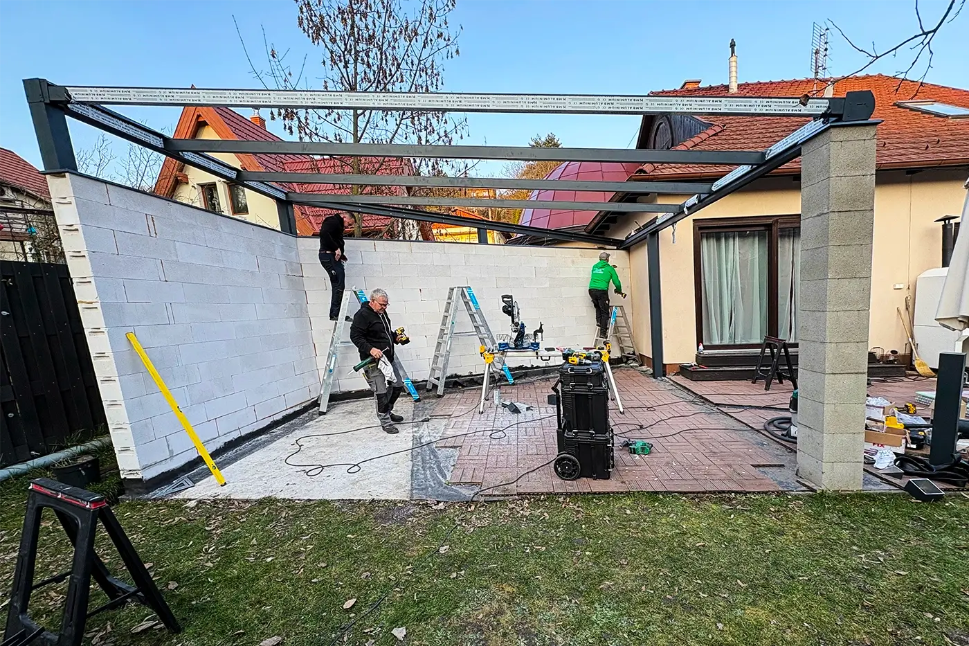 Alumínium terasztető építése és kivitelezése
