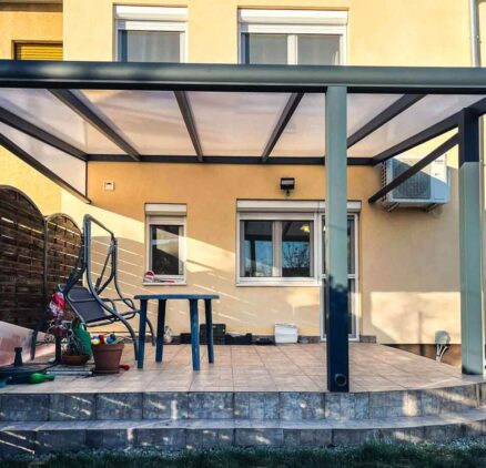 Alumínium terasztető építése