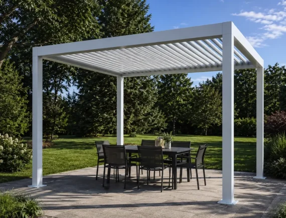 Alumínium bioklimatikus pergola építése