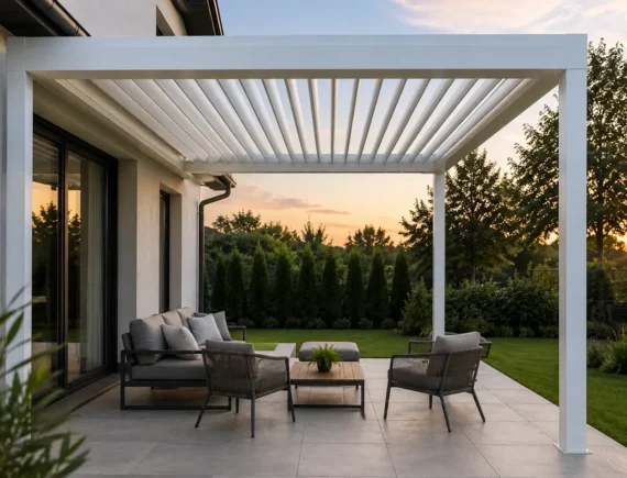 Alumínium bioklimatikus pergola építése